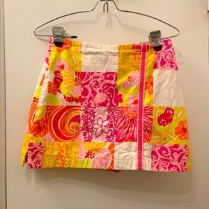 Lily Pulitzer Girls Floral Patchwork Printed Skorts Size 14
